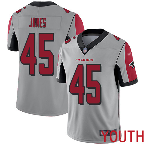 Atlanta Falcons Limited Silver Youth Deion Jones Jersey NFL Football #45 Inverted Legend